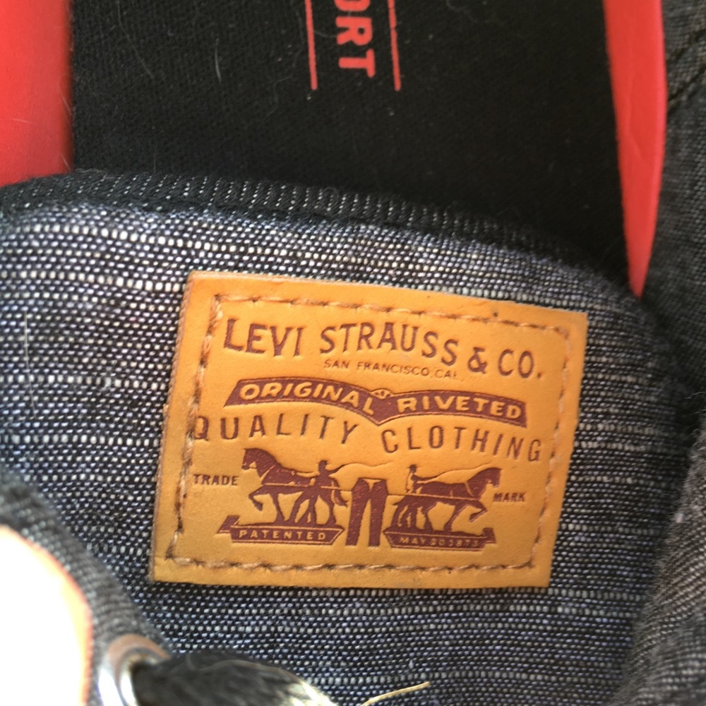 Levi Strauss & Co. Black Gray Tan Low-Top Casual Sneakers SZ 13 Preppy - Picture 6 of 9